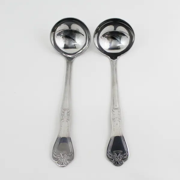 Lot of 2 Vintage Spoonful Of Comfort SS Long Handle Serving Ladle 10" Long Good