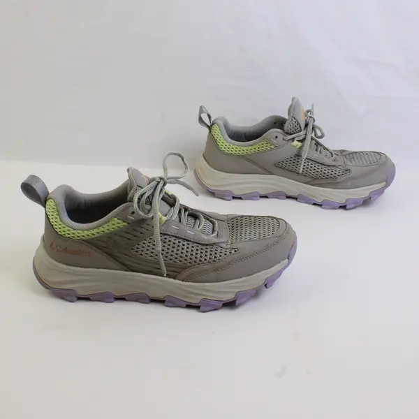 Columbia Light Gray/Purple/Green Hanta Breathe Trail Shoes (No Insole) Women's 9