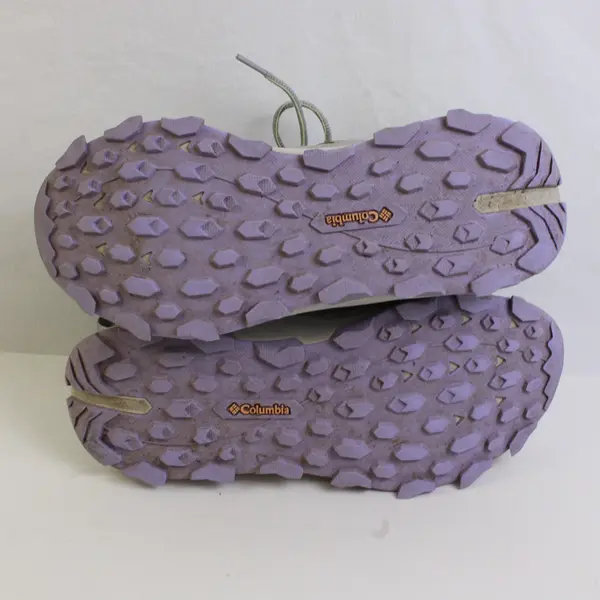 Columbia Light Gray/Purple/Green Hanta Breathe Trail Shoes (No Insole) Women's 9