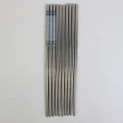 Mixed Lot 5 Pairs Reusable Steel Chopsticks Table Utensils