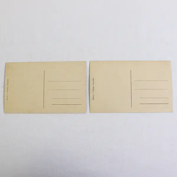 Lot of 2 Vintage Sedan France Citadelle Litho Postcards 1910s