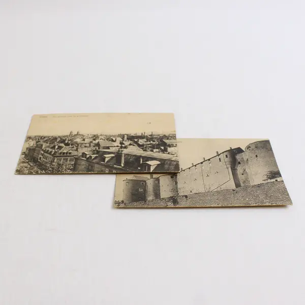 Lot of 2 Vintage Sedan France Citadelle Litho Postcards 1910s