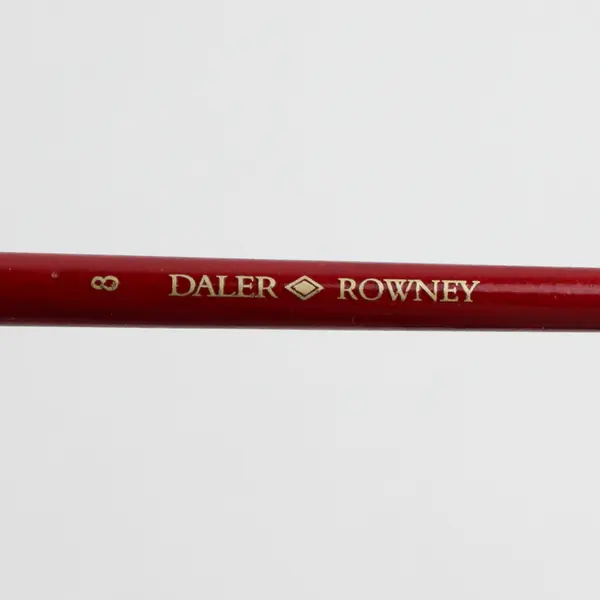 Lot of 7 Red DALER ROWNEY Paint Brushes, used 