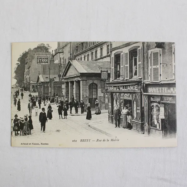 Lot of 3 Vintage Brest France Port Litho Postcards 1910s