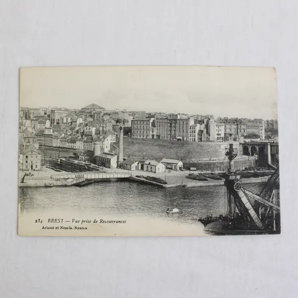 Lot of 3 Vintage Brest France Port Litho Postcards 1910s