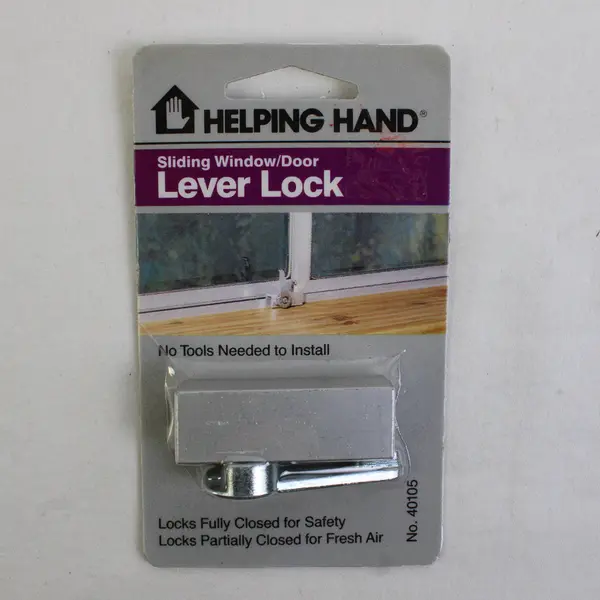 Helping Hand Sliding Window/Door Lever Lock Child Resistant/Baby Proof No. 40105