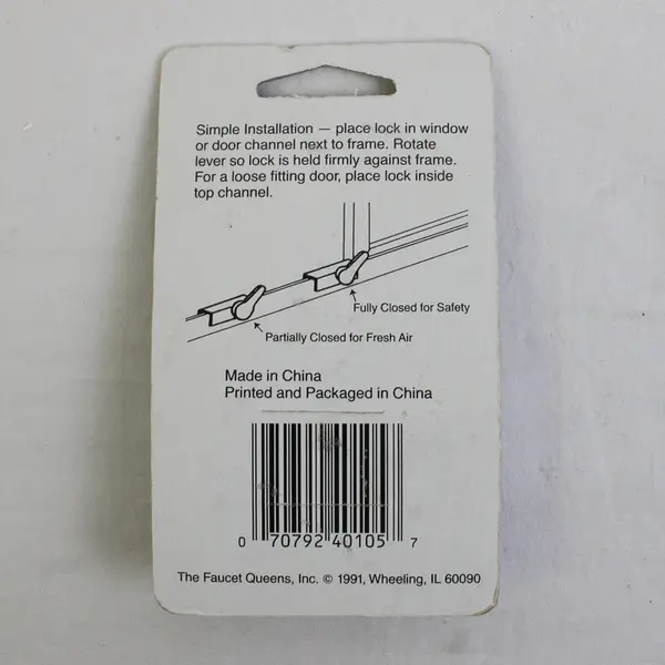 Helping Hand Sliding Window/Door Lever Lock Child Resistant/Baby Proof No. 40105