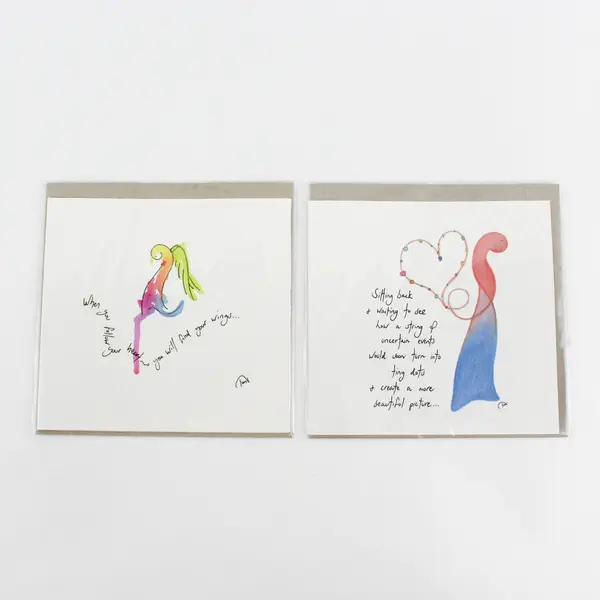 Lot of 2 Soul Stories Independent Artist Inspiring Notecards with Envelopes