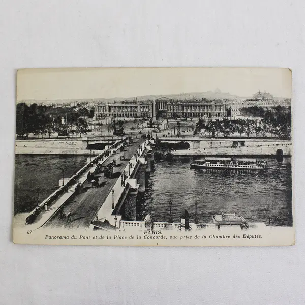 Lot of 3 Vintage Paris  France Litho Postcards 1910s River Views