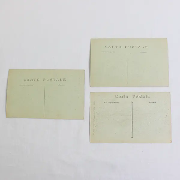 Lot of 3 Vintage Paris France Litho Postcards 1910s Eiffel Tower Concorde Palace