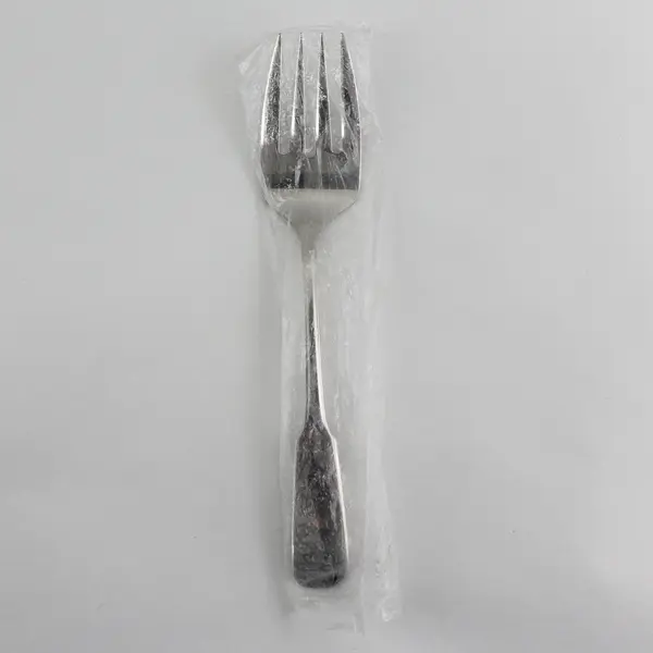 Ski & Sea Pattern 18/8 SS Unknown Brand 4-Tine Serving Fork 8.5" Rare HTF New