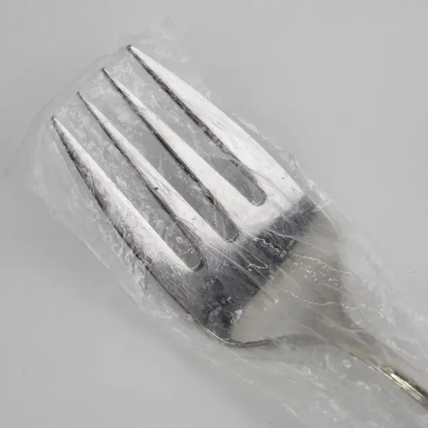 Ski & Sea Pattern 18/8 SS Unknown Brand 4-Tine Serving Fork 8.5" Rare HTF New