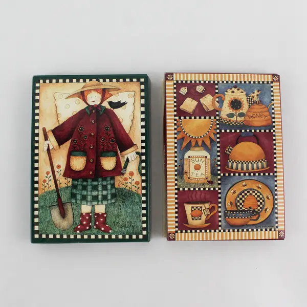 Lot of 7 Debbie Mumm Notecards with Envelopes Garden Angels & Time For Tea