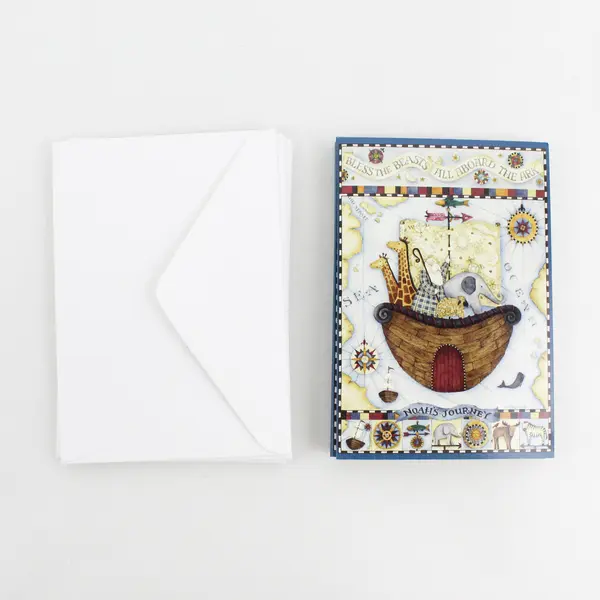 Set of 8 Debbie Mumm Noah's Journey Notecards with Envelopes