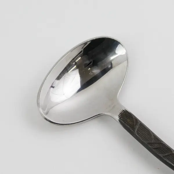Gourmet Settings GON3 Pattern 18/8 SS Black Oxidized Sugar Spoon 6" Rare HTF 