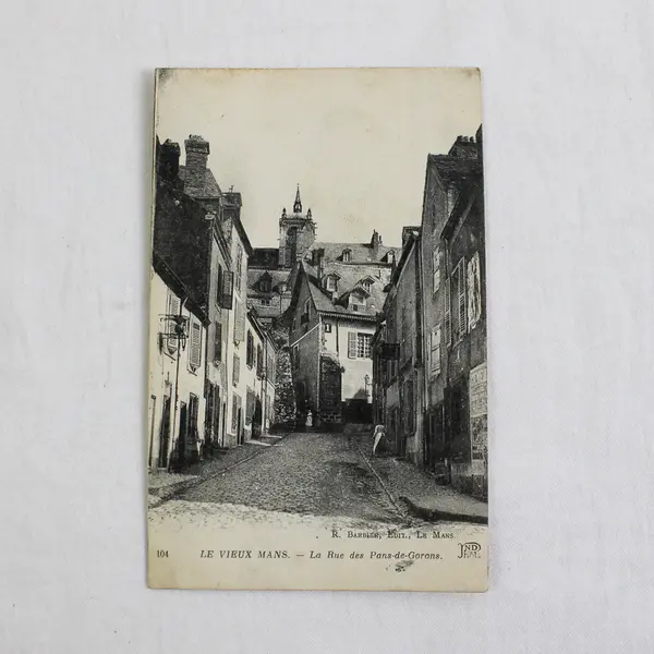 Lot of 2 Vintage Le Vieux Mans France Litho Postcards 1910s