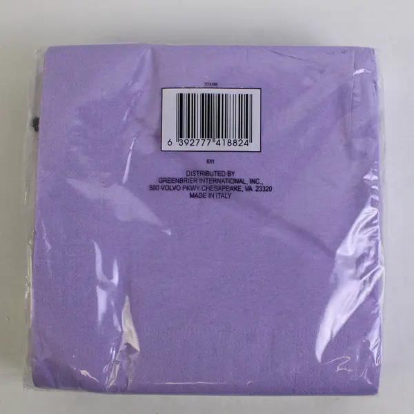Lot Of 2 Paper Luncheon Napkins (Set Of 40 Purple, Party! Set Of 20 Brown)