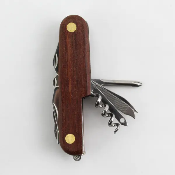 Wood Handle Stainless Steel Multi Purpose Tool – 11 Tools