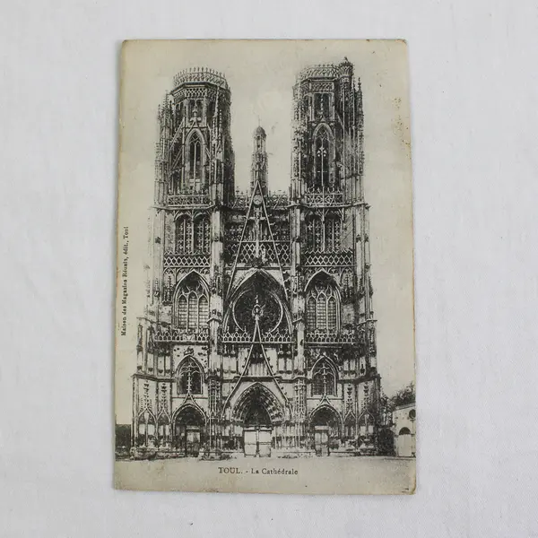 Lot of 2 Vintage Toul France Lithograph Postcards 1910s