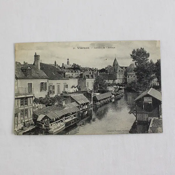 Lot of 2 Vintage Vierzon France Lithograph Postcards 1910s