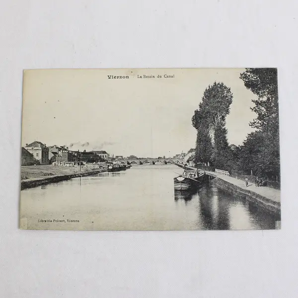 Lot of 2 Vintage Vierzon France Lithograph Postcards 1910s