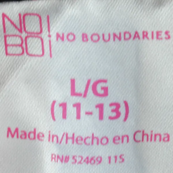 No Boundaries Juniors L 11-13 Orange Flannel Drawstring Waist Short Sleeve Shirt