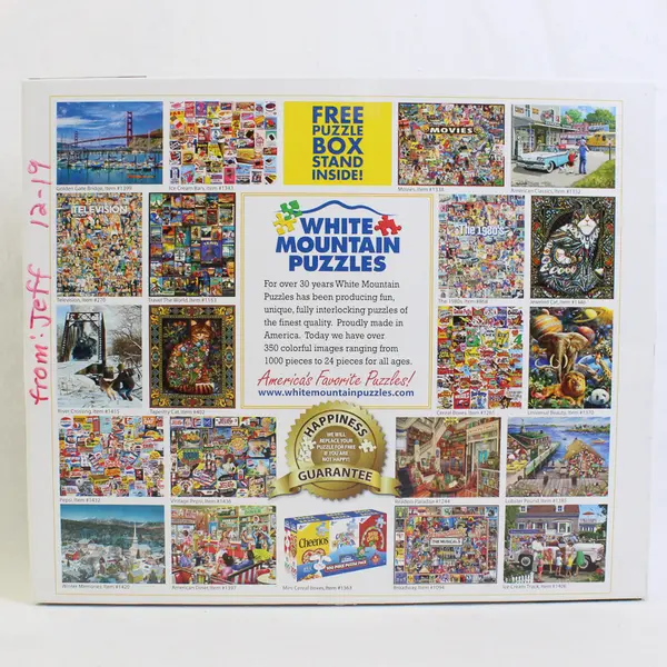 White Mountain Evening Cabin Jigsaw Puzzle #1417, 1000 Pcs., Complete