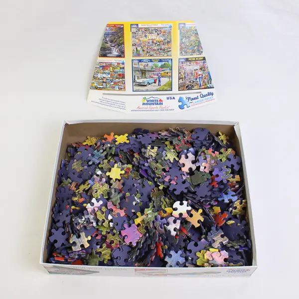 White Mountain Evening Cabin Jigsaw Puzzle #1417, 1000 Pcs., Complete