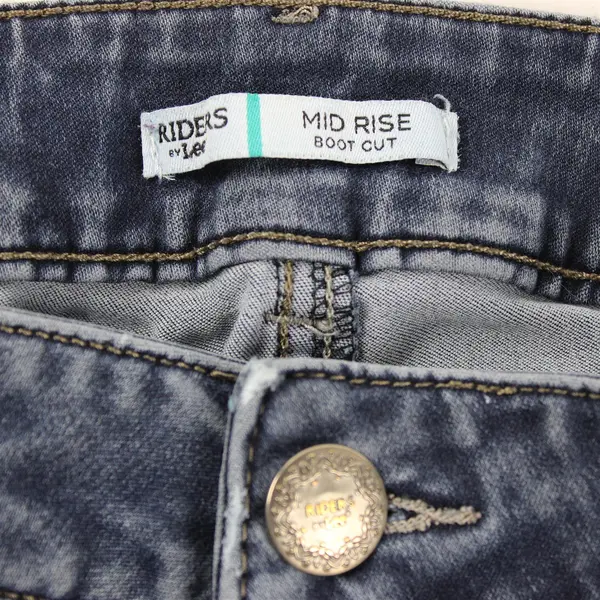 Lee Riders Jeans Women's 16 Medium Mid Rise Bootcut Dark Wash Stretch Denim