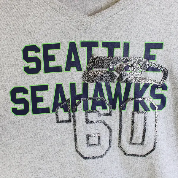 NFL Team Apparel Gray Seattle Seahawks Quarter Length Sleeve Sweater Women's XL