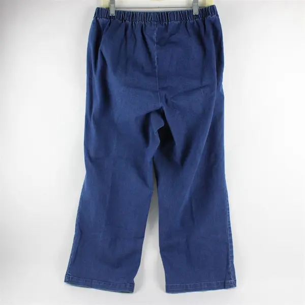 Woman Within Women's 20W Petite Medium Wash Elastic Waist Pull On Pants