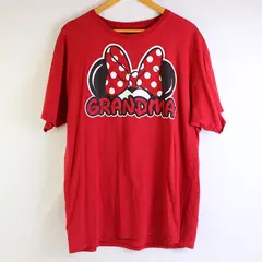 Disney Red "Grandma" Minnie Mouse Printed Short Sleeve T-Shirt Women's XL