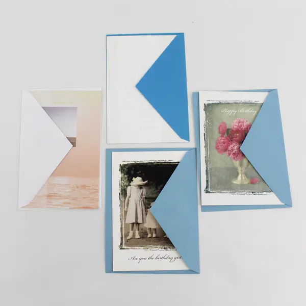 Lot of 9 Simple Charming Birthday Cards with Envelopes