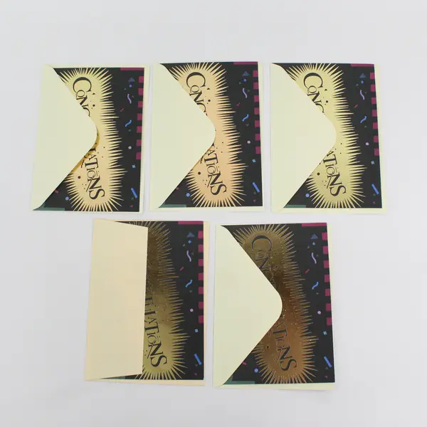 Set of 5 Vintage Gibson Greetings Congratulations Notecards with Envelopes