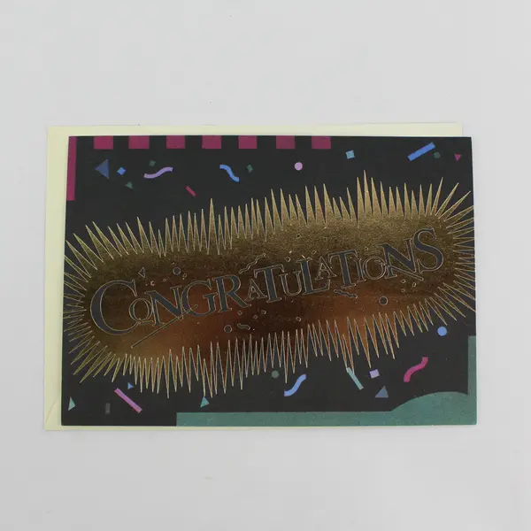 Set of 5 Vintage Gibson Greetings Congratulations Notecards with Envelopes