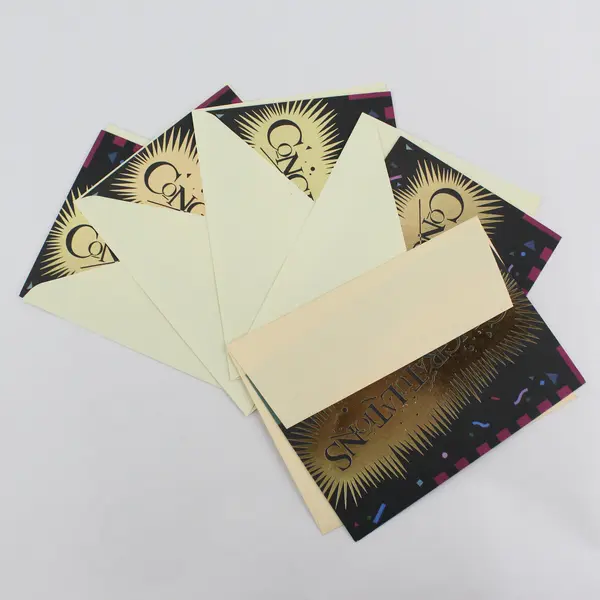 Set of 5 Vintage Gibson Greetings Congratulations Notecards with Envelopes
