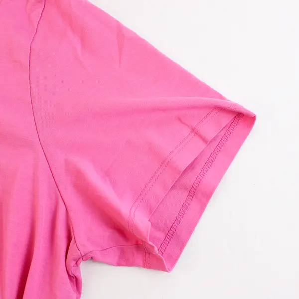 Lands' End Solid Pink Color Short Sleeve T-Shirt 100% Cotton Women's Size XL