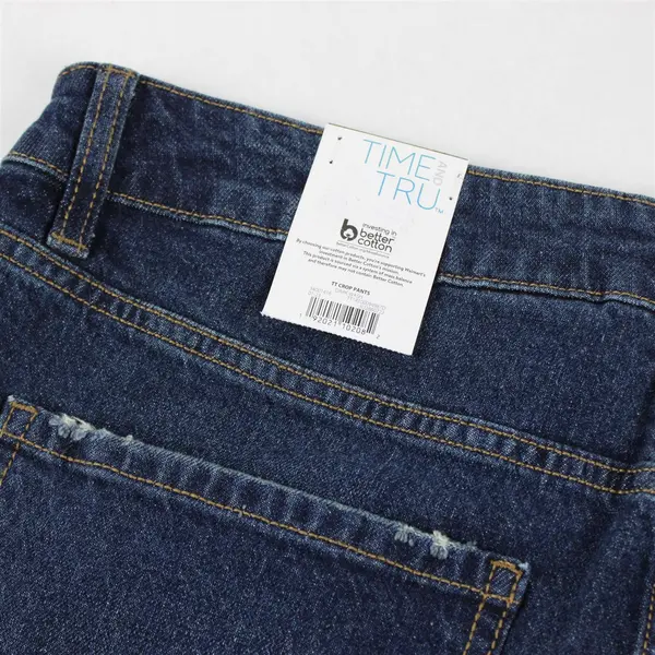NWT Time and Tru Jeans Womens 16 High Rise Distressed Raw Hem Denim Jeans