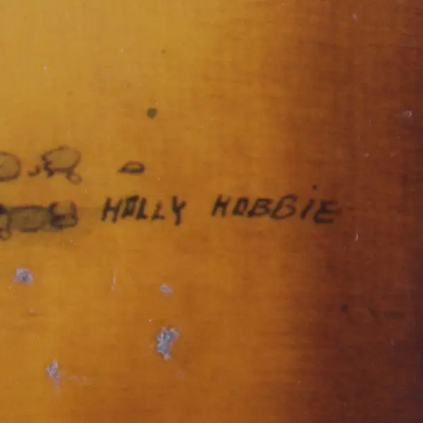 Vintage 1970’s Holly Hobbie Decoupage Wood Art Wall Plaque  13.5"