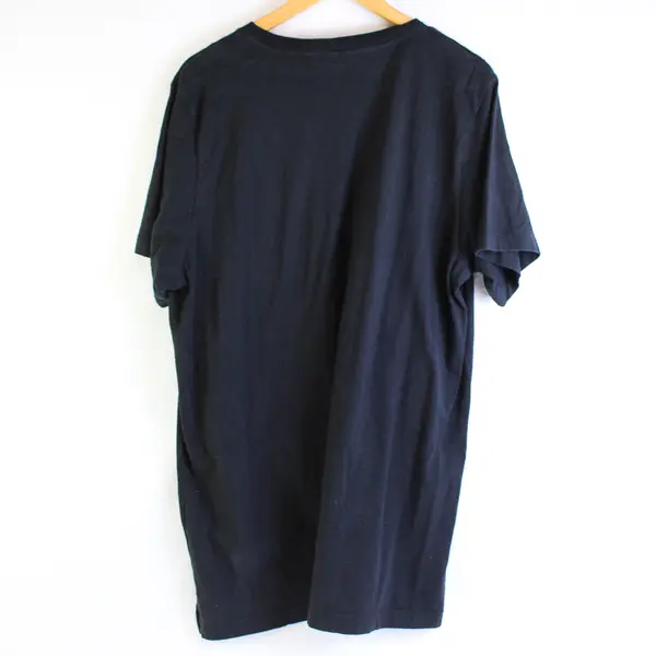 Lands' End Solid Black Color Short Sleeve T-Shirt 100% Cotton Women's Size XL