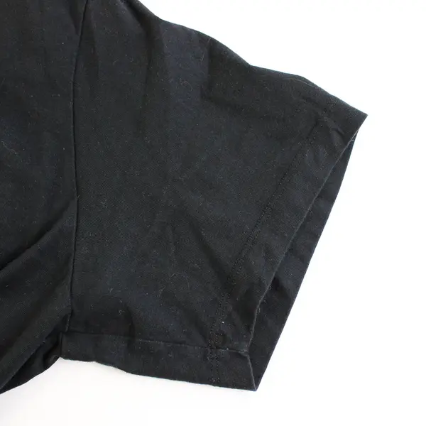 Lands' End Solid Black Color Short Sleeve T-Shirt 100% Cotton Women's Size XL