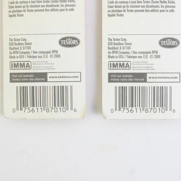 Lot of 3 Testors Paint Brushes, 2 Flat & 1 Pointed Tip, New