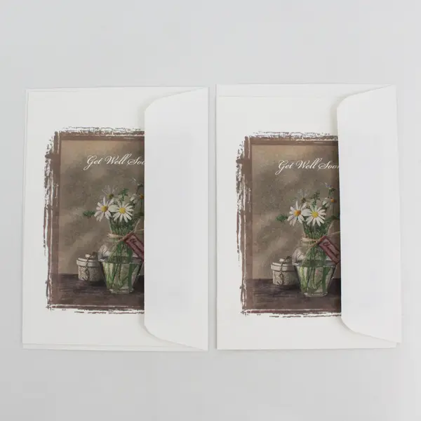 Lot of 9 Simple Charming Get Well Cards with Envelopes
