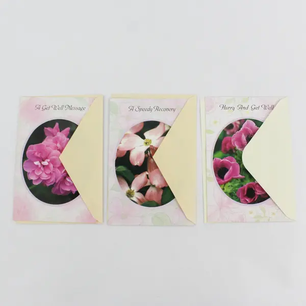 Lot of 9 Simple Charming Get Well Cards with Envelopes