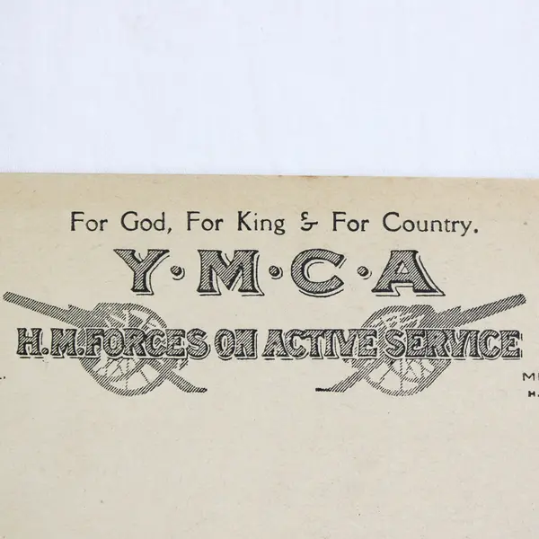 YMCA England Military Camp Postcard WWI Unposted