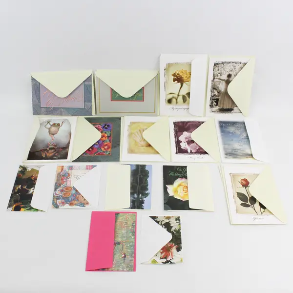 Lot of 19 Assorted Greeting and Note Cards with Envelopes