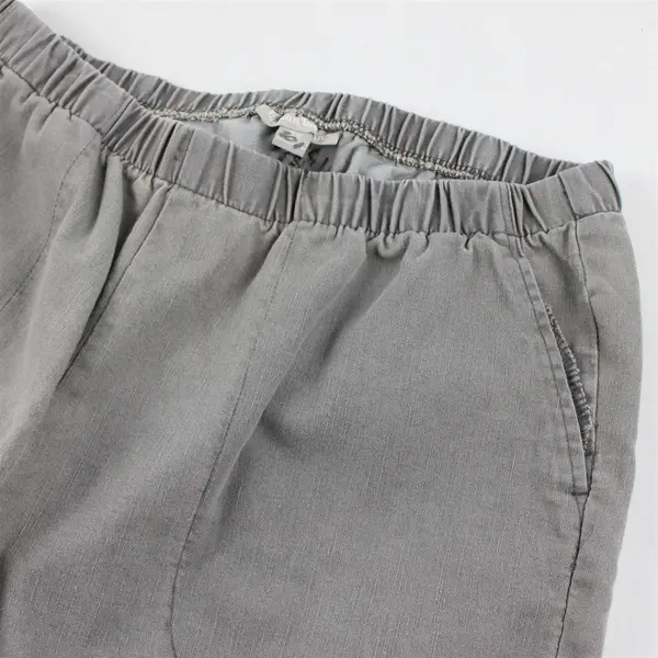 Woman Within Women's 20W Petite Grey Elastic Waist Pull On Pants