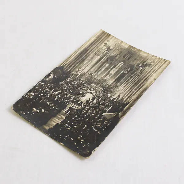 Meaux Cathedral France Church Service RPPC Photo Postcard WWI