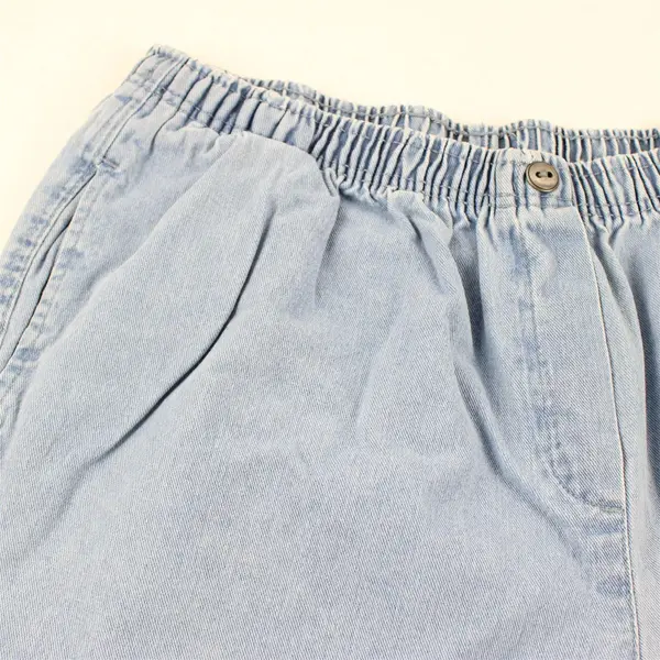 Woman Within Women's 20W Petite Light Wash Denim Elastic Waist Pull On Capris