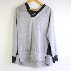 Danskin Now Gray Long Sleeve Hoodie Sweater Women's Size XL